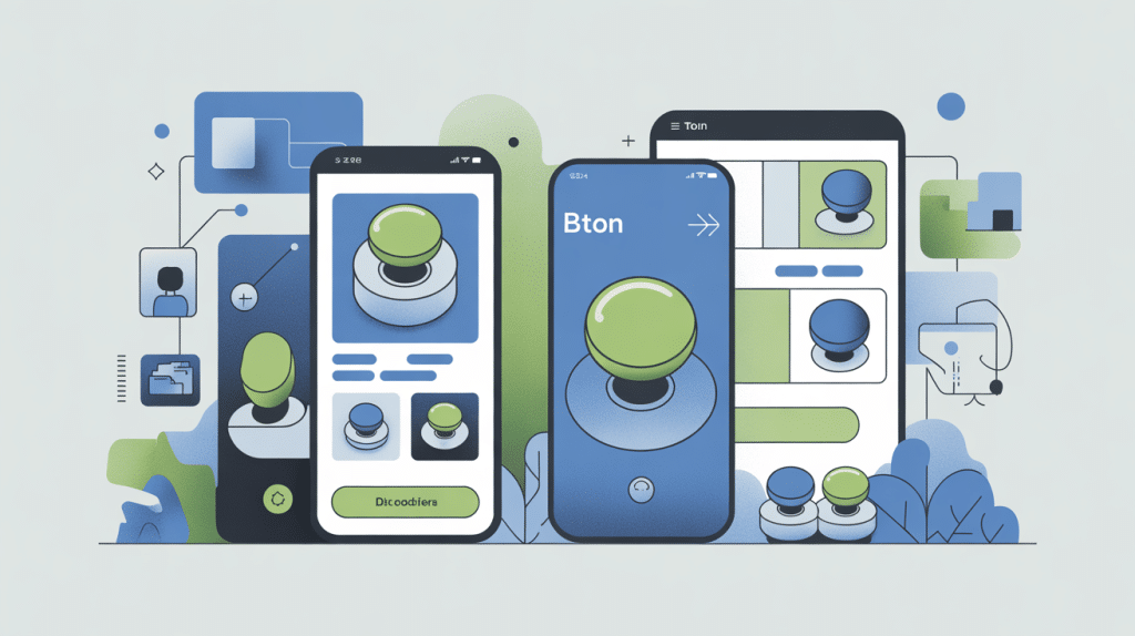 Illustration concept bton boutons interfaces