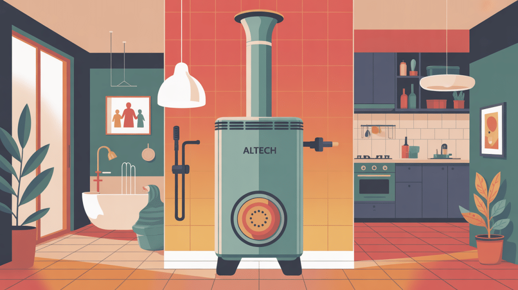 illustration chauffe eau altech maison moderne