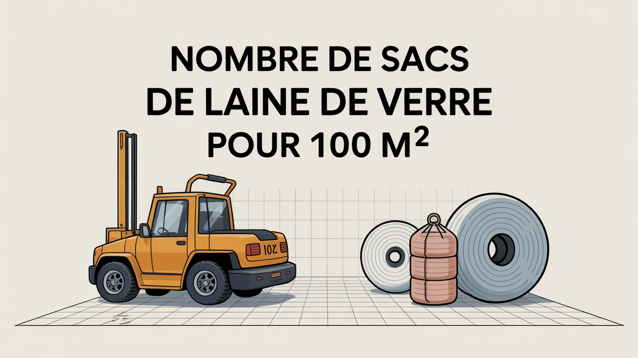 combien de sac de laine de verre pour 100m2 illustration isolation chantier