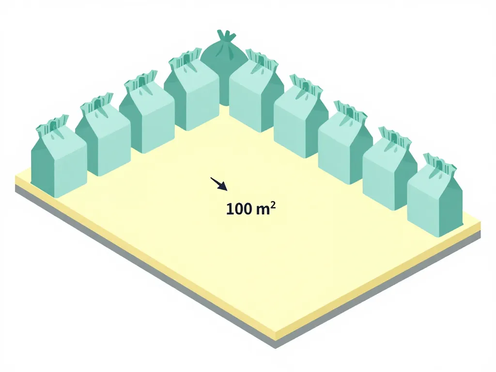 combien de sac de laine de verre pour 100m2 schéma calcul quantité