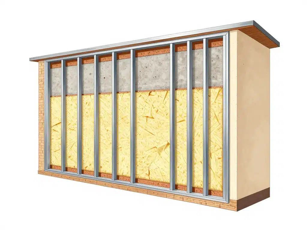 Coupe de mur Phénix pour percer, ossature métallique visible