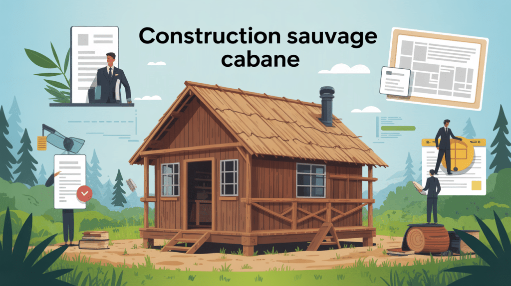 illustration construction sauvage qui paye les cabanes réglement urbanisme