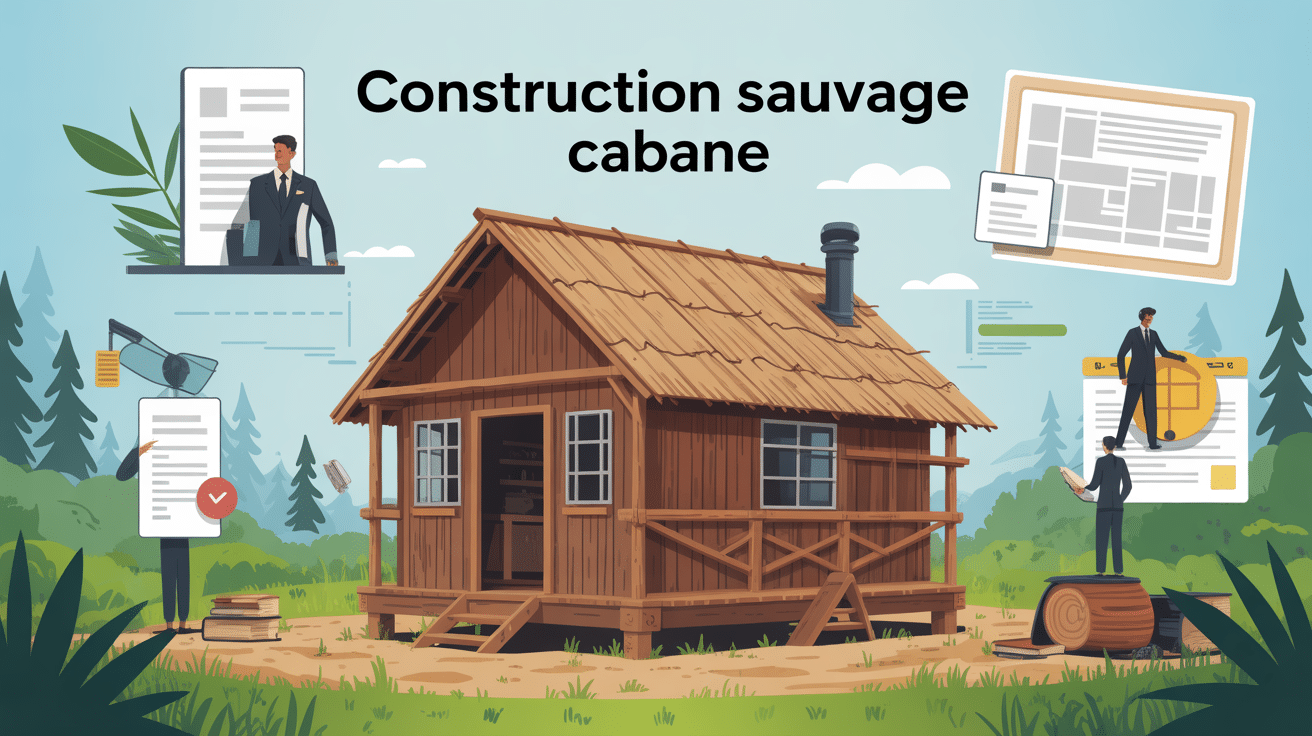illustration construction sauvage qui paye les cabanes réglement urbanisme