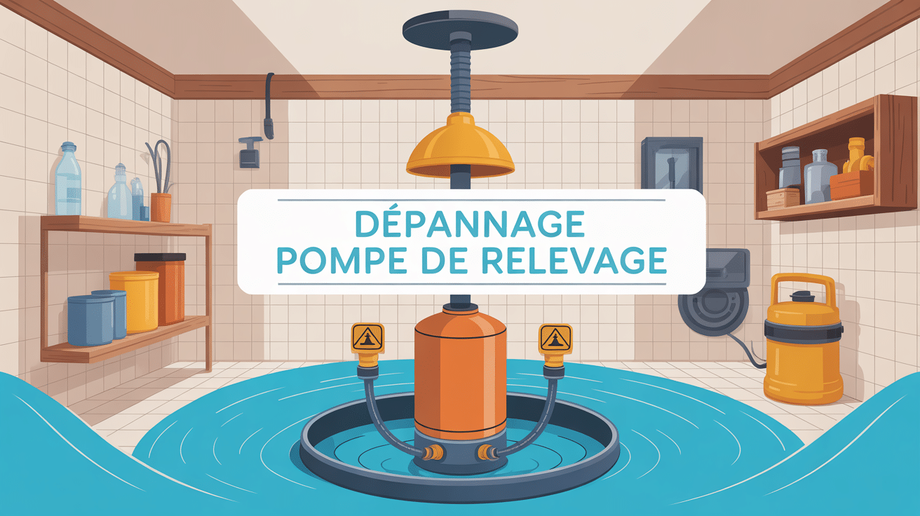 dépannage pompe de relevage illustration sécurité sous-sol