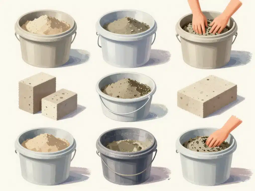 préparation des recettes de dosage mortier en seau par cas concret