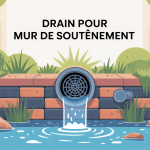 illustration drain pour mur de soutènement paysager sécurisé