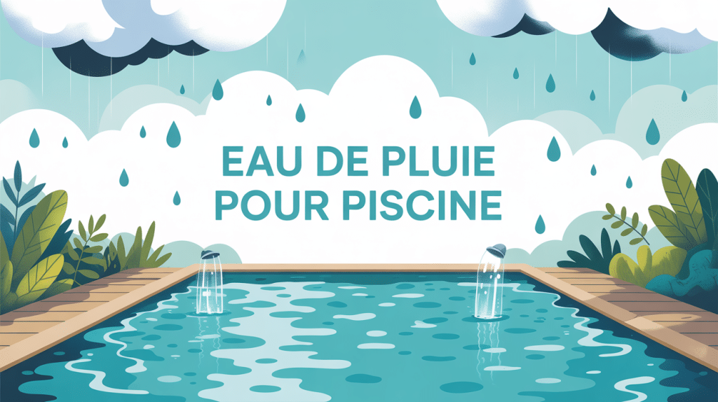 illustration eau de pluie pour piscine design écologique