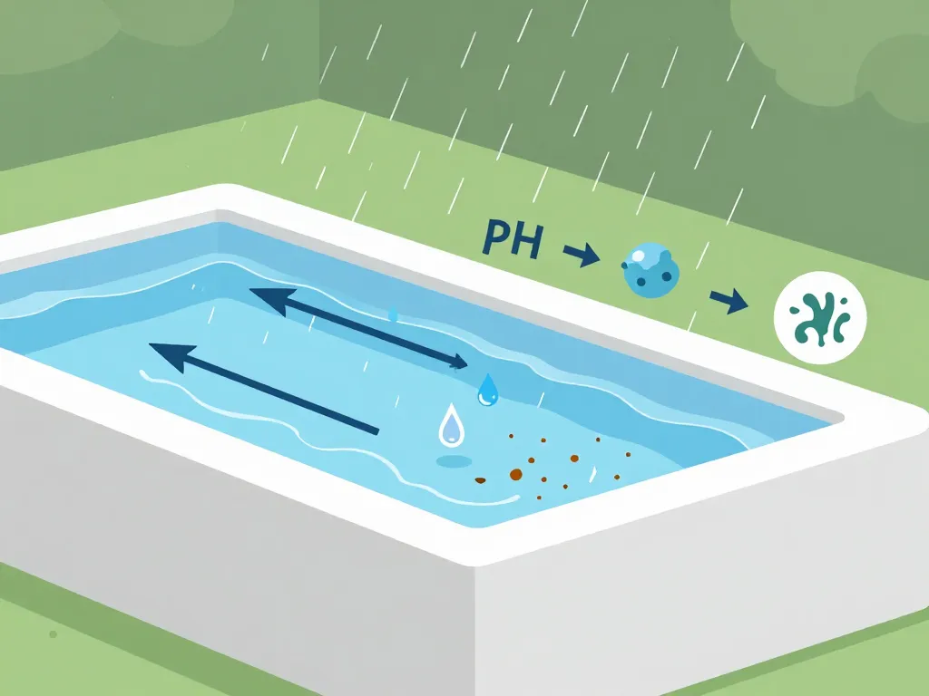 diagramme eau de pluie pour piscine équilibre chimique