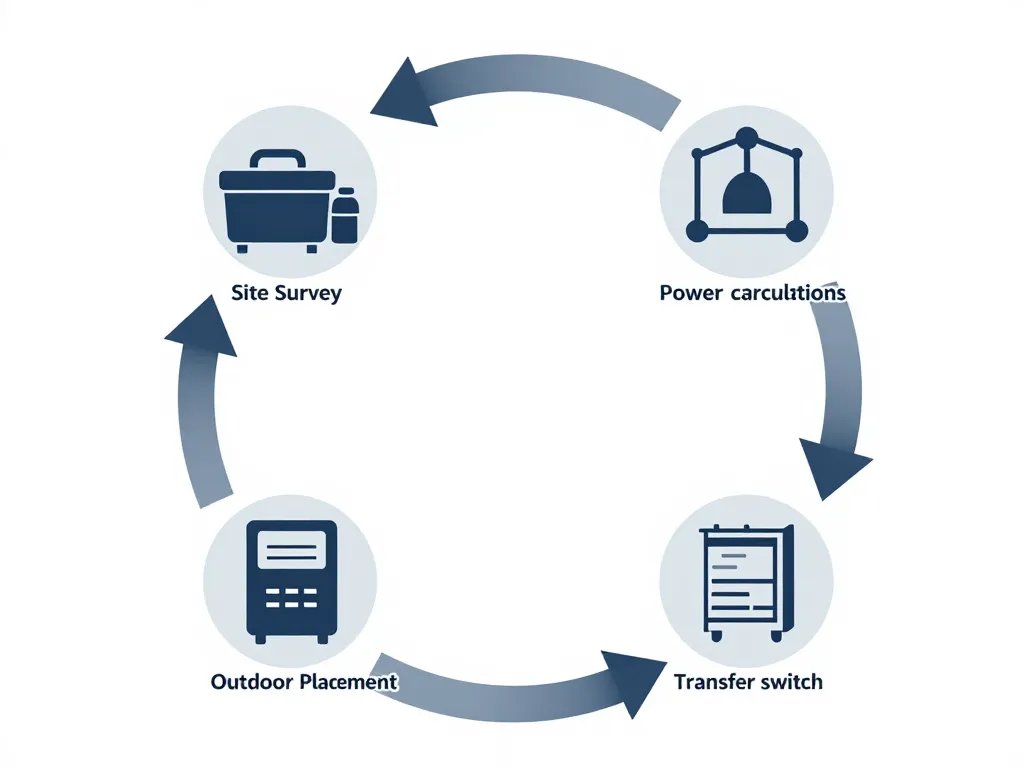 electricien generatrice schéma installation étapes transfert