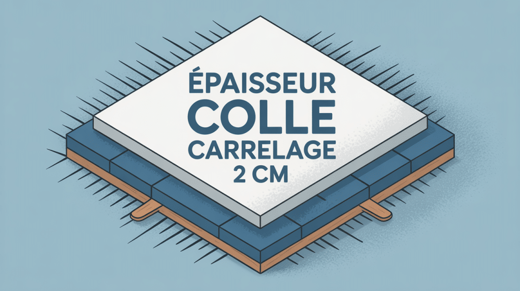 coupe stylisée épaisseur colle carrelage 2 cm