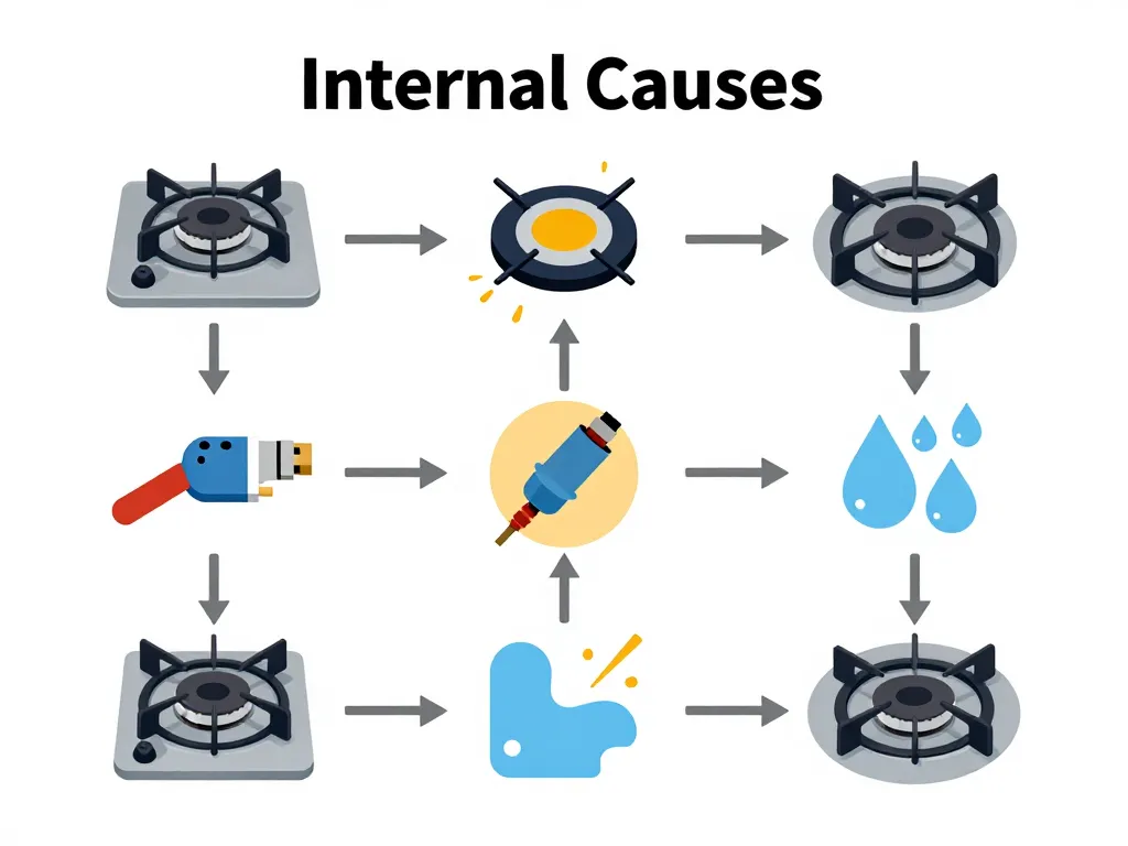 gaziniere qui fait tic tic explication causes principales