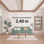 pièce lumineuse avec hauteur sous plafond 2m40