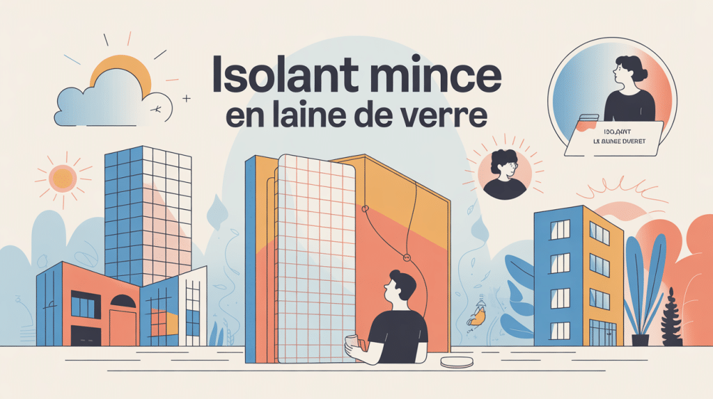 isolant mince laine de verre appliqué dans une paroi murale