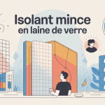 isolant mince laine de verre appliqué dans une paroi murale