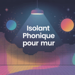 illustration coupe d'un mur avec isolant phonique mince pour mur réduisant les sons