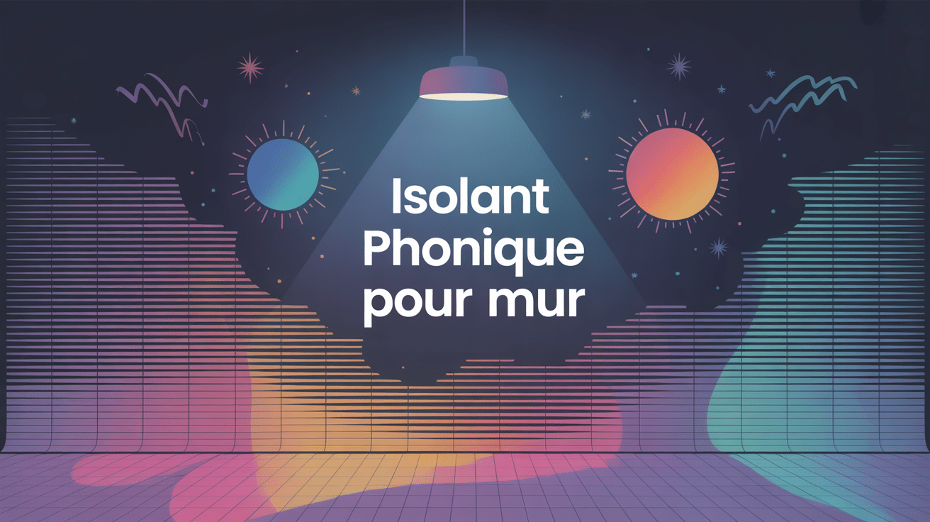 illustration coupe d'un mur avec isolant phonique mince pour mur réduisant les sons