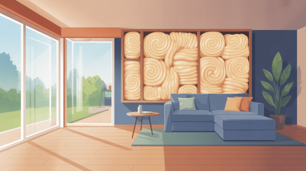 isolation mousse polyuréthane projetée faire soi-même illustration coupe maison