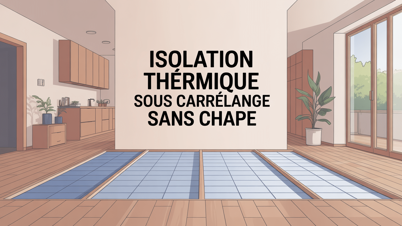 illustration isolation thermique sous carrelage sans chape moderne