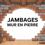 jambage ouverture mur en pierre vue architecte linteau sécurité
