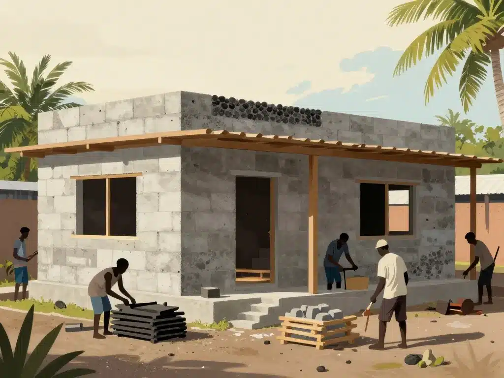 maison comores chantier artisans locaux