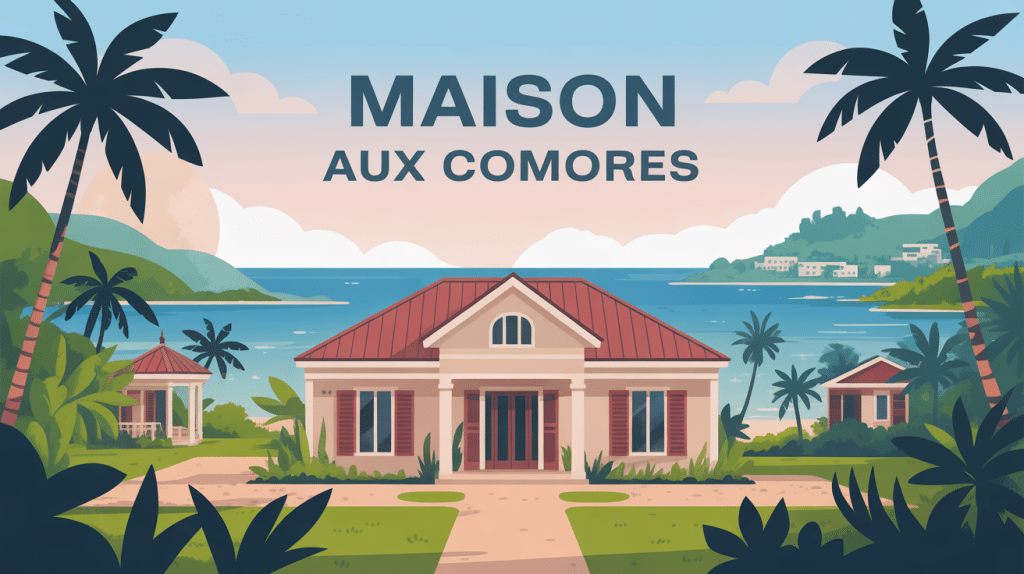 maison comores dans paysage tropical vue mer