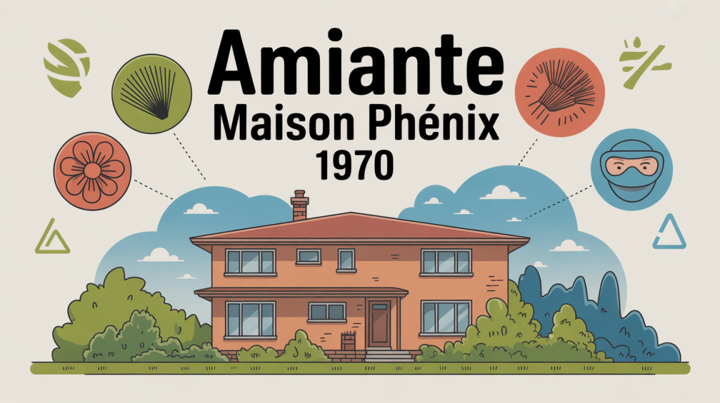 Maison Phenix 1970 amiante illustration vectorielle