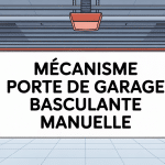 illustration mecanisme porte de garage basculante manuelle