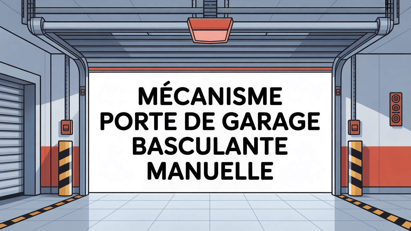 illustration mecanisme porte de garage basculante manuelle