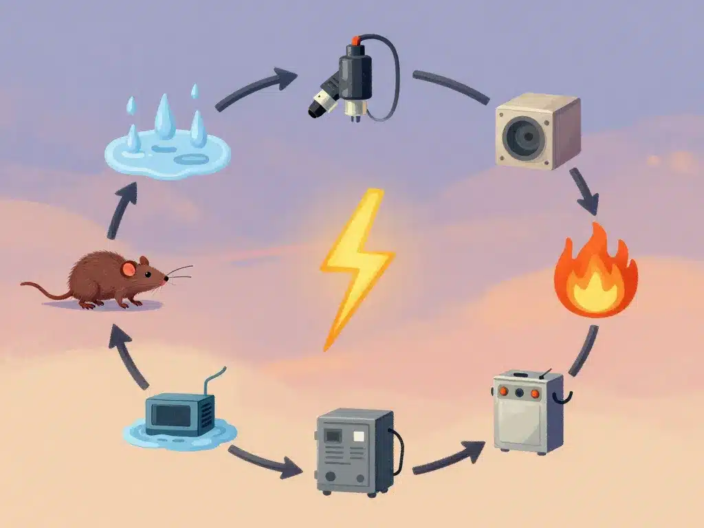 mon disjoncteur général saute sans raison la nuit, diagramme causes techniques et risques