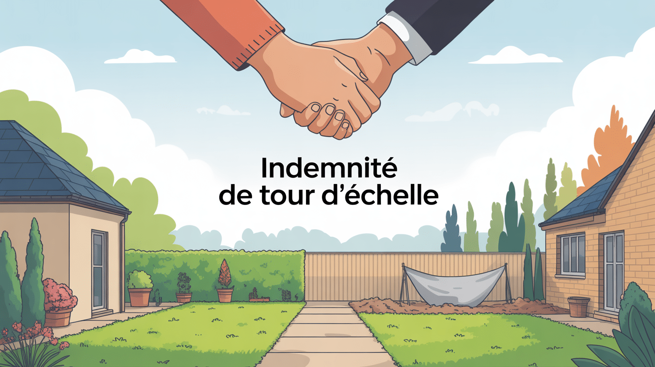 montant indemnité tour d'échelle accord échafaudage voisins