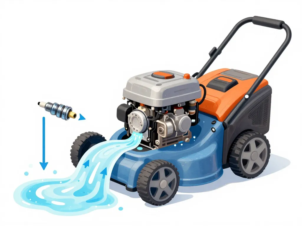 moteur tondeuse noyé temps d attente carburant bougie humide