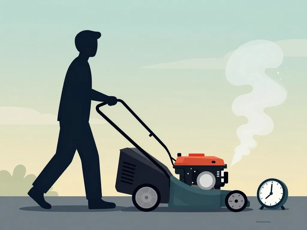 moteur tondeuse noyé temps d attente évaporation redémarrage