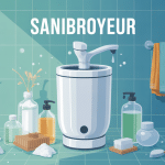 nettoyer sanibroyeur bicarbonate de soude illustration salle de bains