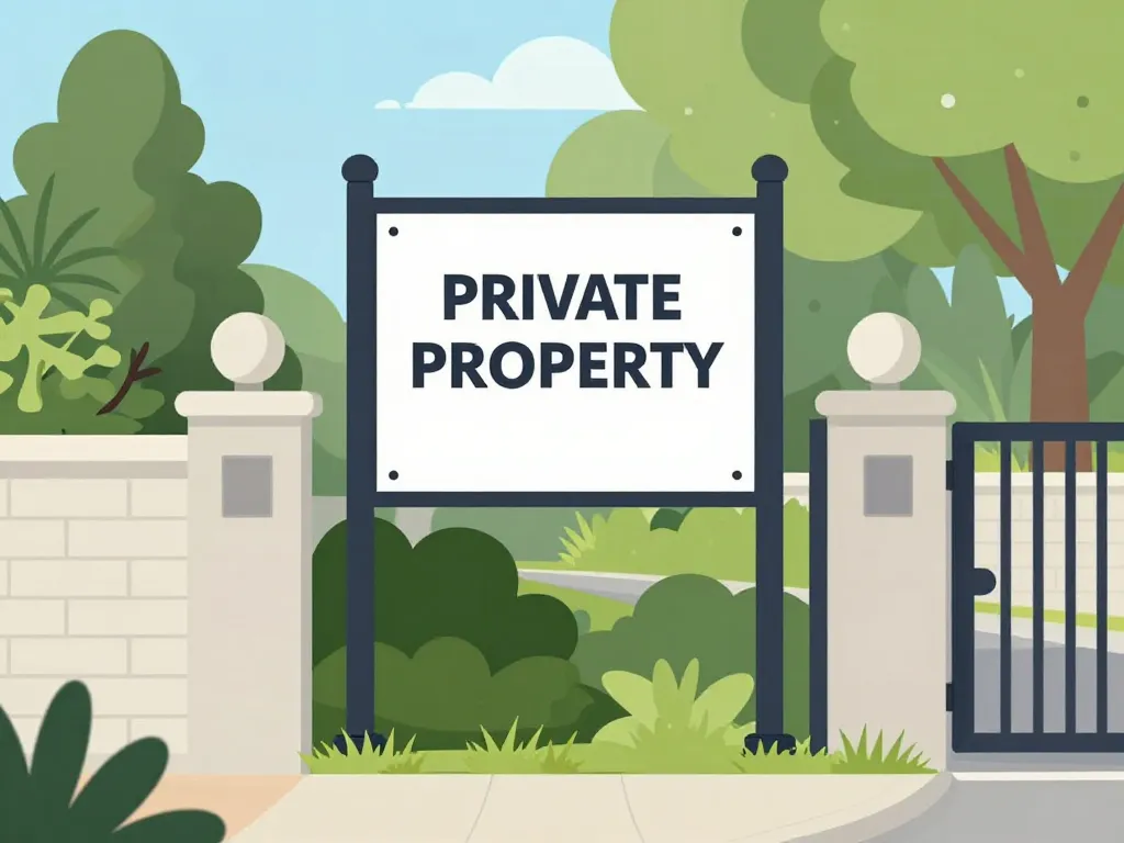 visuel panneau propriété privée loi installation conforme