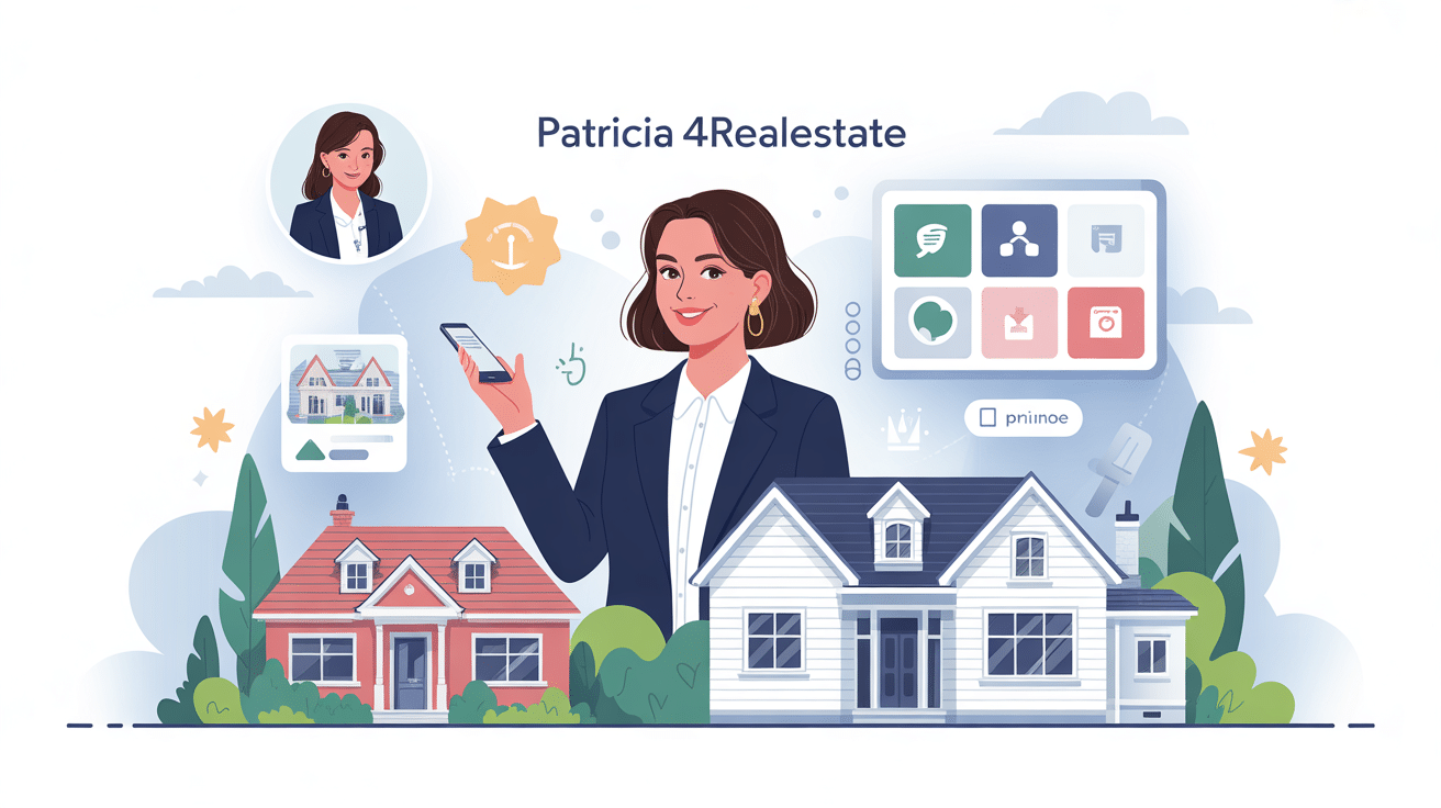 Illustration personal branding digital patricia4realestate