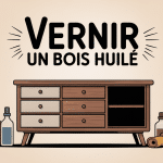 peut on vernir un bois huile image stylisée meuble