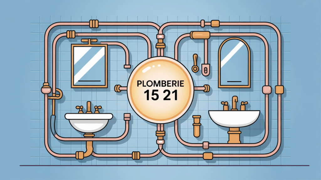 illustration plomberie 15 21 réseau tuyaux raccords
