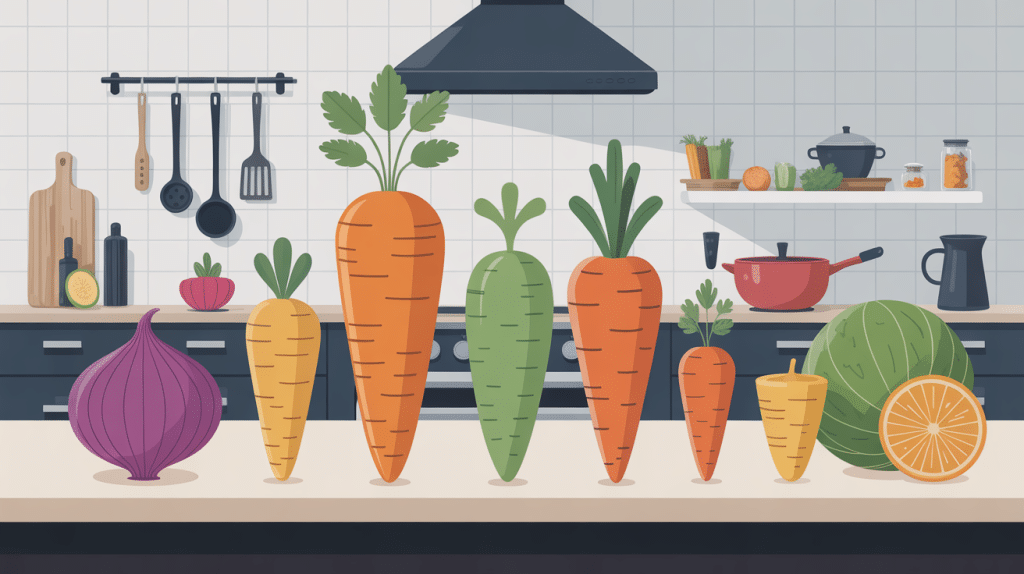 illustration vectorielle sur le poids d'une carotte