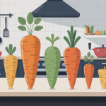 illustration vectorielle sur le poids d'une carotte