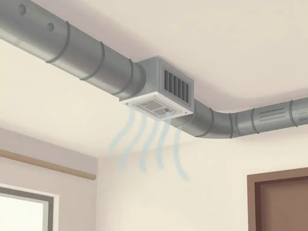 Illustration réseaux gaines VMC double flux faux plafond