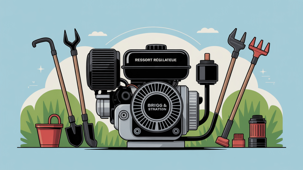 schema montage ressort regulateur briggs stratton en image centrale