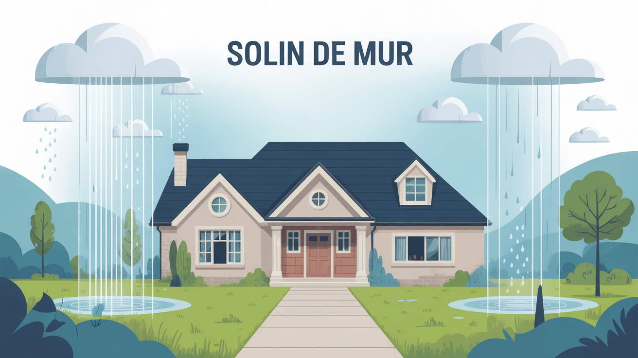 illustration solin mur protection toiture contre infiltrations