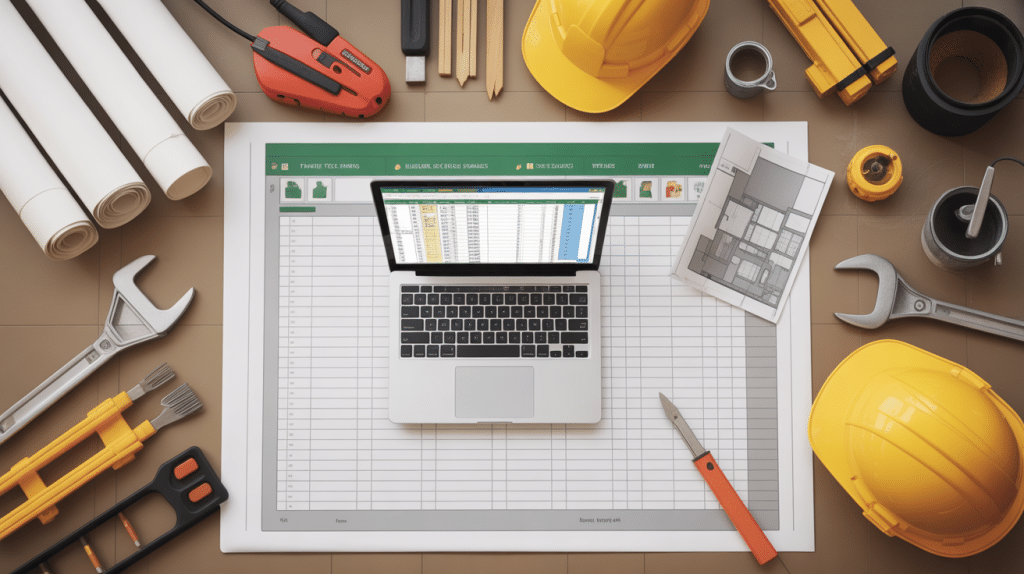 tableau excel chiffrage travaux gratuit sur chantier de rénovation