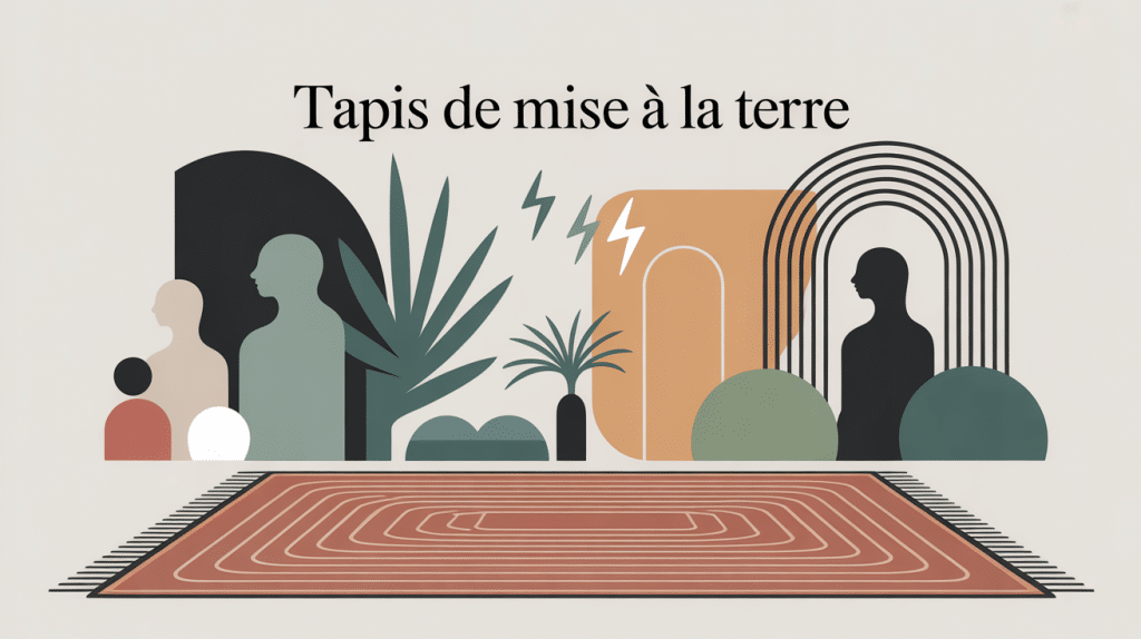 illustration du concept tapis de mise à la terre bien-être