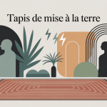 illustration du concept tapis de mise à la terre bien-être