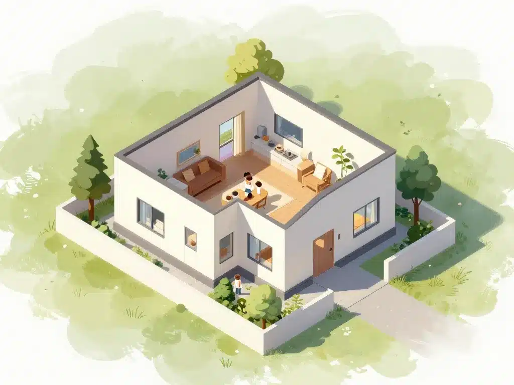 illustration optimisation plan maison terrain 200m2