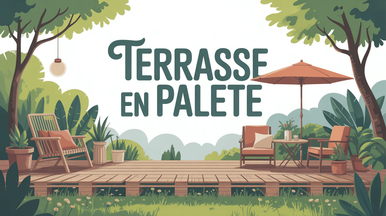 terrasse en palette durée de vie mise en scène en jardin