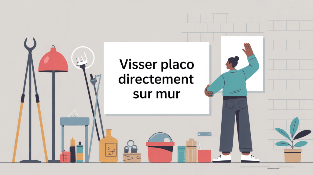 visser placo directement sur mur outils et matériaux