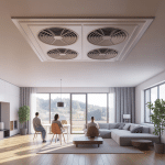 Illustration VMC double flux faux plafond dans appartement