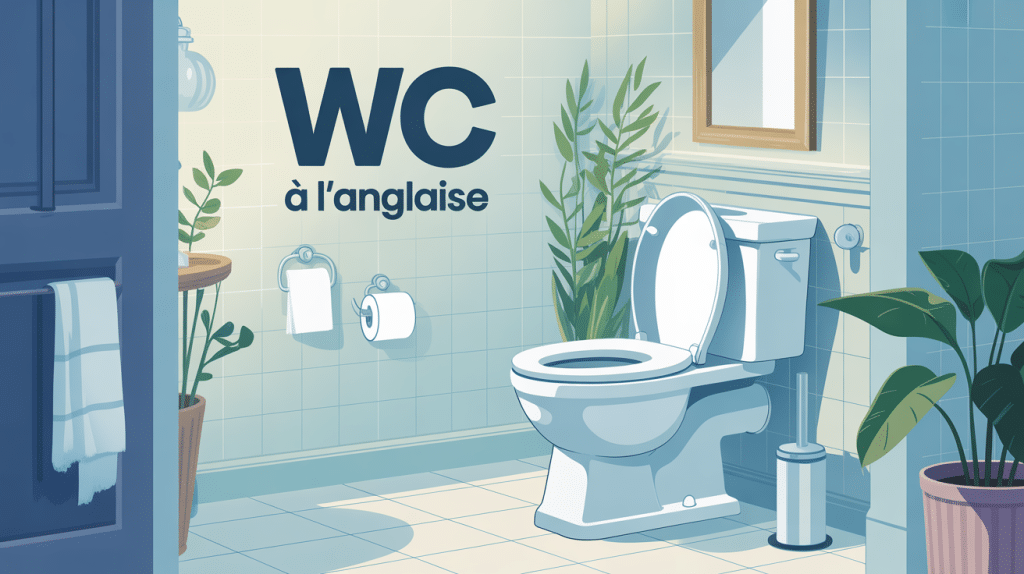 illustration wc à l'anglaise design salle de bains
